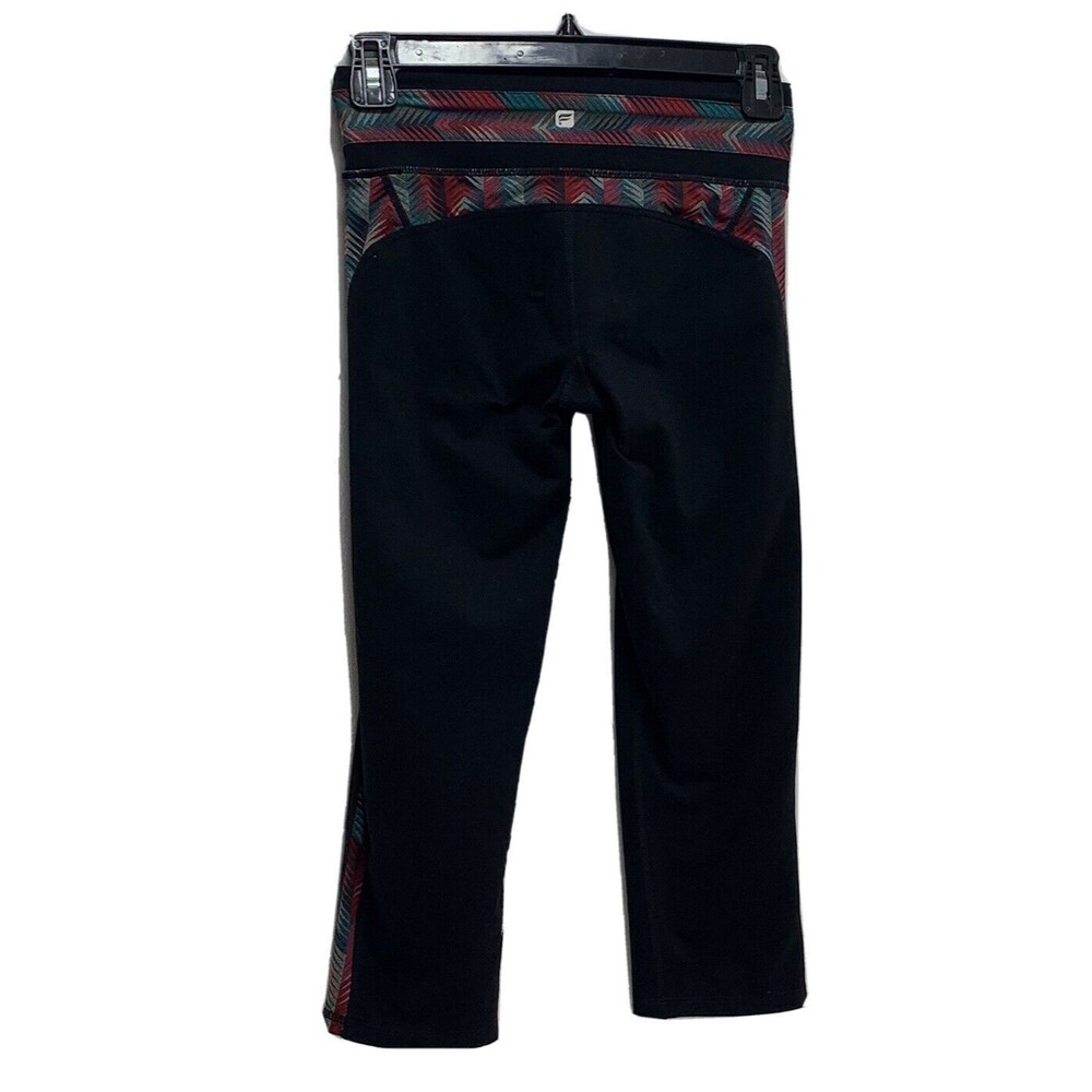 Fabletics Camacan Black Print Capri Crop Length Athletic Leggings Pants XS